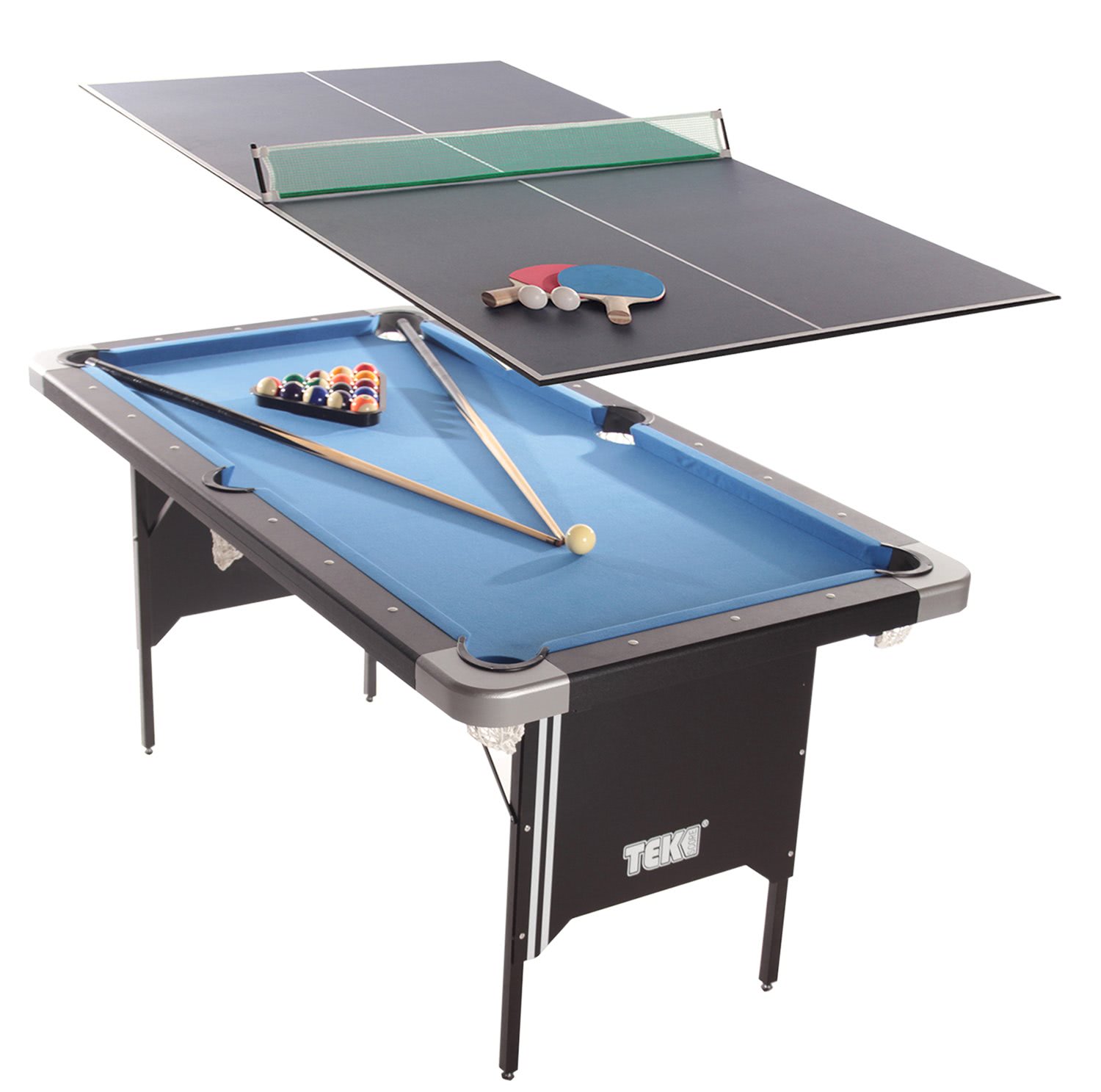 Tekscore Folding Pool Table with Table Tennis Top